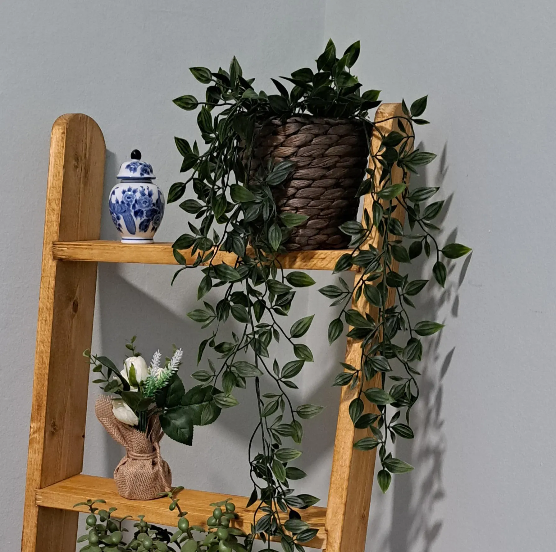 Decorative Wooden 3 Tier Ladder Shelf